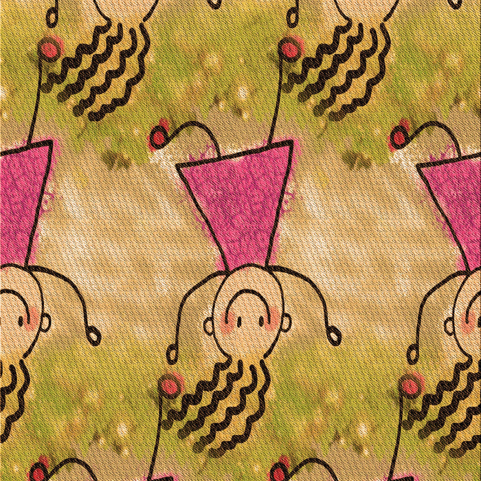 Patterned Orange Rug, pat3116org