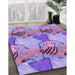 Machine Washable Transitional Dark Orchid Purple Rug in a Family Room, wshpat3116pur