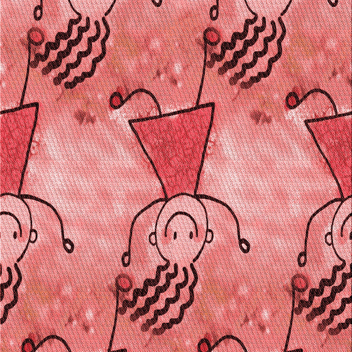 Machine Washable Transitional Light Coral Pink Rug, wshpat3116rd