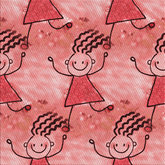 Round Patterned Light Coral Pink Rug, pat3116rd