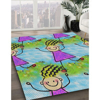 Patterned Purple Novelty Rug, pat3116