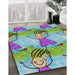 Patterned Purple Novelty Rug in Family Room, pat3116