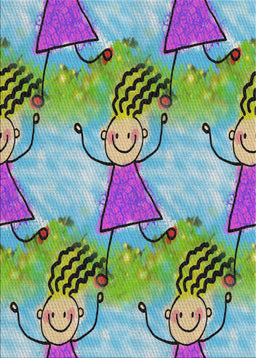 Patterned Purple Novelty Rug, pat3116