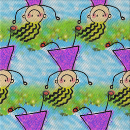 Square Patterned Purple Novelty Rug, pat3116
