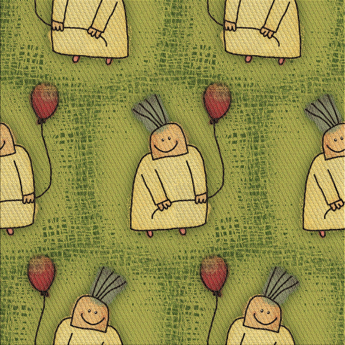 Round Patterned Olive Green Rug, pat3117brn