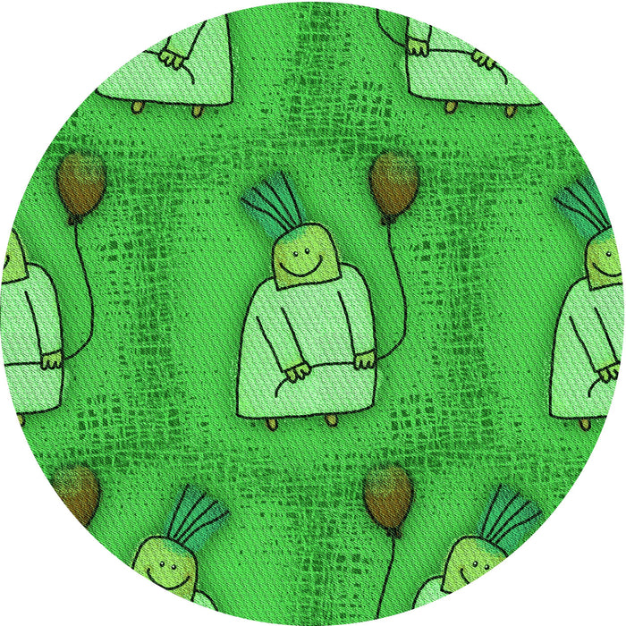 Square Machine Washable Transitional Neon Green Rug in a Living Room, wshpat3117grn