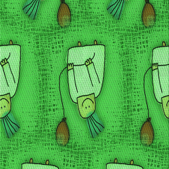 Patterned Neon Green Rug, pat3117grn