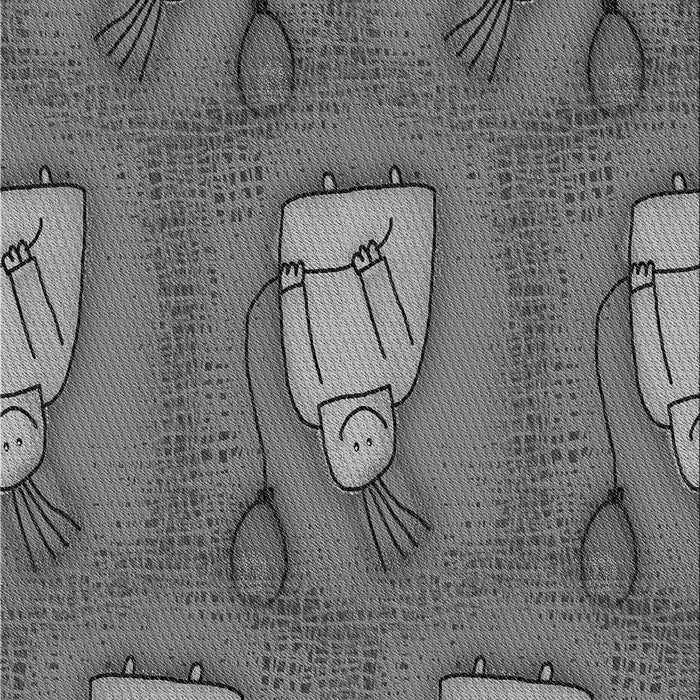 Patterned Gunmetal Gray Rug, pat3117gry