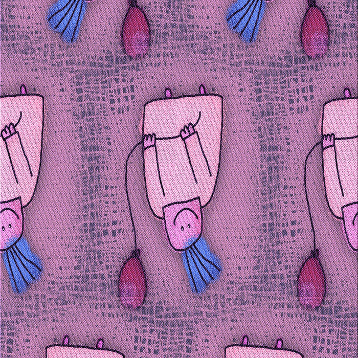 Patterned Violet Purple Rug, pat3117pur