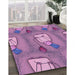 Machine Washable Transitional Violet Purple Rug in a Family Room, wshpat3117pur