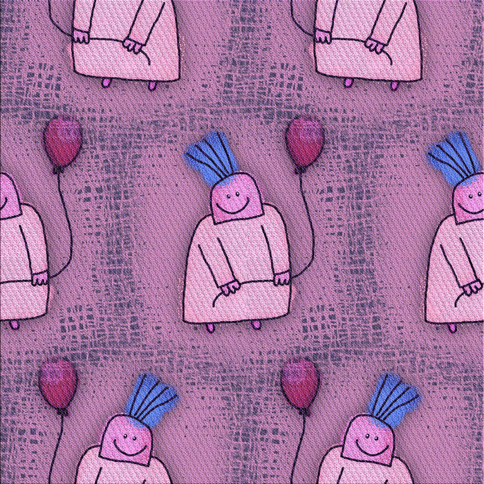 Round Patterned Violet Purple Rug, pat3117pur