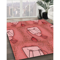 Patterned Red Rug, pat3117rd