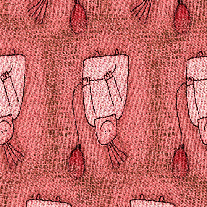 Patterned Red Rug, pat3117rd