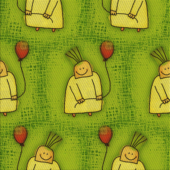 Round Machine Washable Transitional Green Rug, wshpat3117yw