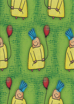 Patterned Green Novelty Rug, pat3117