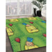 Machine Washable Transitional Green Rug in a Family Room, wshpat3117