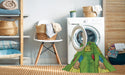 Machine Washable Transitional Green Rug in a Washing Machine, wshpat3117