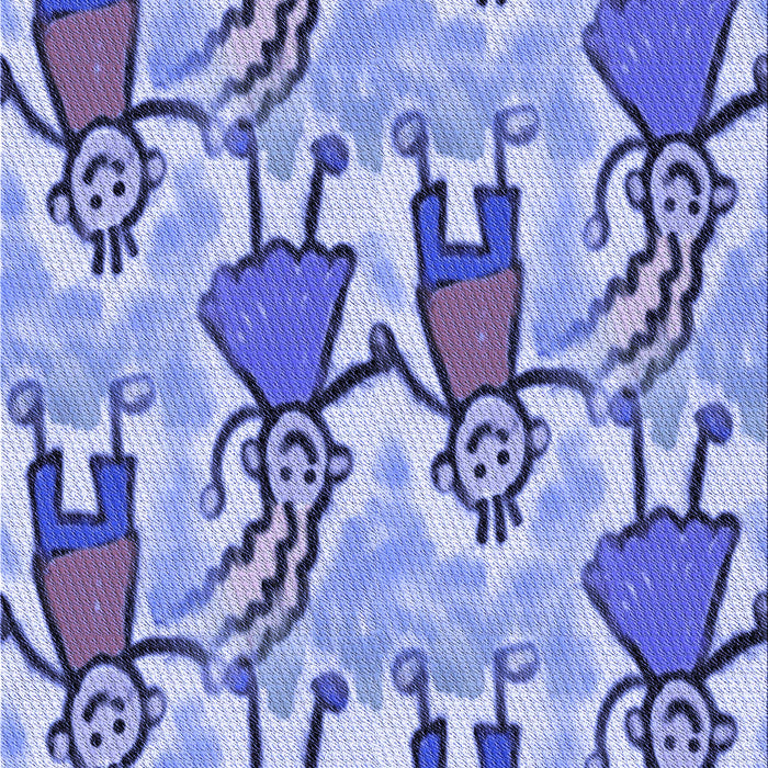 Patterned Royal Blue Rug, pat3118blu