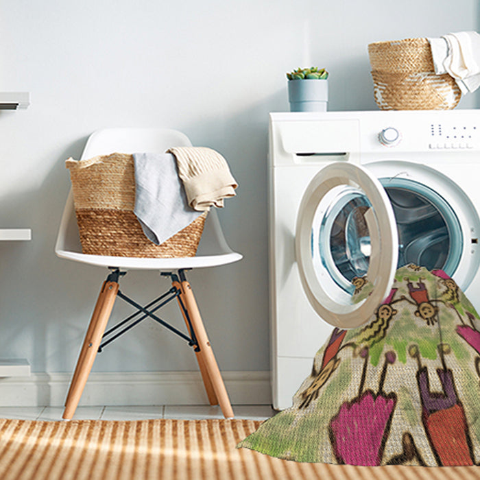 Machine Washable Transitional Sienna Brown Rug in a Washing Machine, wshpat3118brn