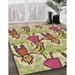 Machine Washable Transitional Sienna Brown Rug in a Family Room, wshpat3118brn