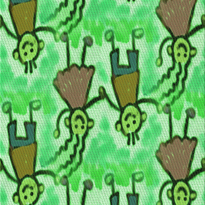 Patterned Dark Lime Green Rug, pat3118grn