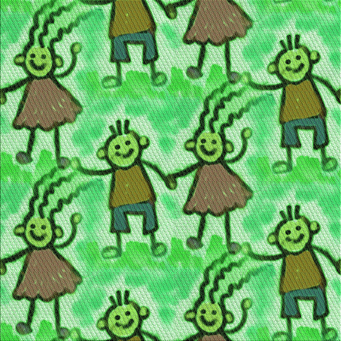 Round Patterned Dark Lime Green Rug, pat3118grn