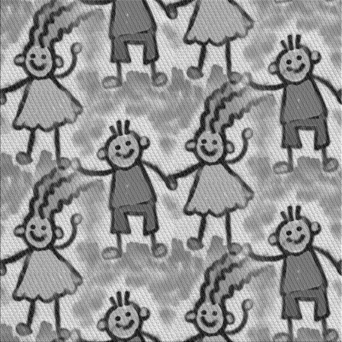 Round Patterned Silver Gray Rug, pat3118gry