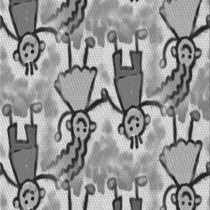 Machine Washable Transitional Silver Gray Rug, wshpat3118gry