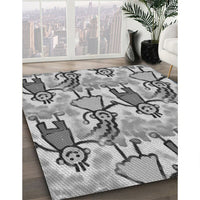 Patterned Silver Gray Rug, pat3118gry