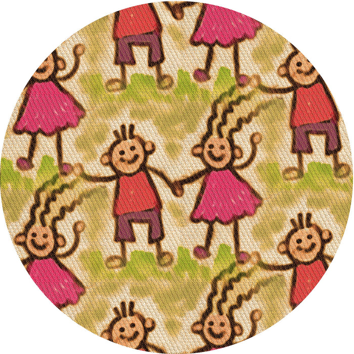 Square Patterned Mahogany Brown Rug, pat3118org