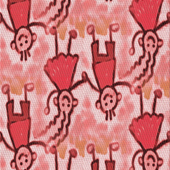 Machine Washable Transitional Pastel Pink Rug, wshpat3118rd