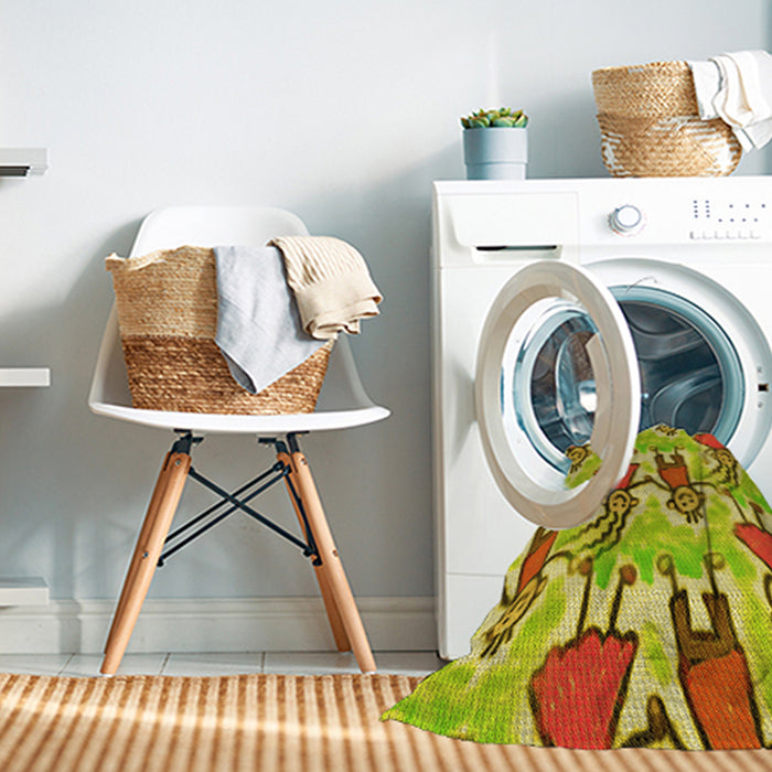 Machine Washable Transitional Dark Bisque Brown Rug in a Washing Machine, wshpat3118yw