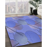 Patterned Sky Blue Rug, pat3119blu