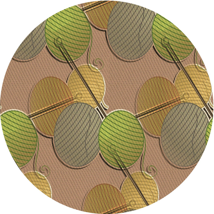 Square Patterned Sienna Brown Rug, pat3119brn