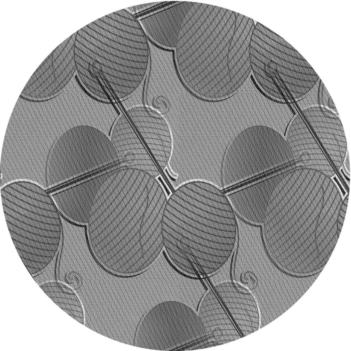 Square Patterned Carbon Gray Rug, pat3119gry