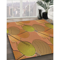 Patterned Mahogany Brown Rug, pat3119org