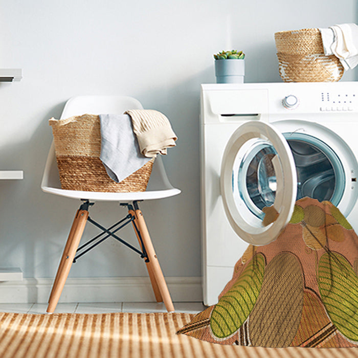 Machine Washable Transitional Mahogany Brown Rug in a Washing Machine, wshpat3119org