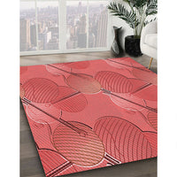 Patterned Red Rug, pat3119rd