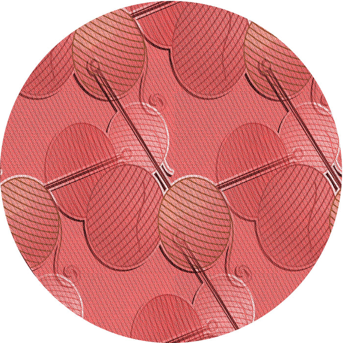 Square Patterned Red Rug, pat3119rd