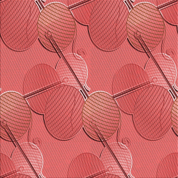 Round Patterned Red Rug, pat3119rd