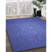 Machine Washable Transitional Light Slate Blue Rug in a Family Room, wshpat312blu