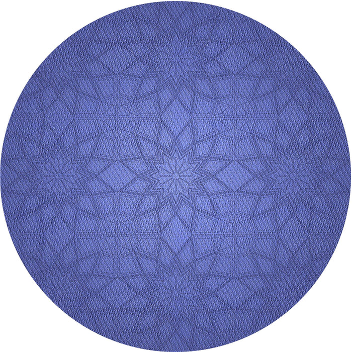 Square Patterned Light Slate Blue Rug, pat312blu