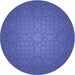 Square Patterned Light Slate Blue Rug, pat312blu