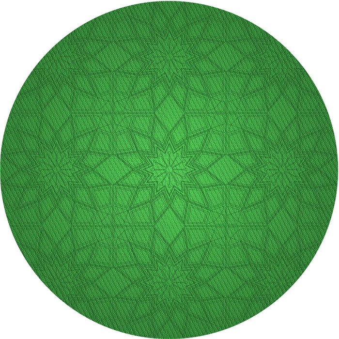 Square Patterned Green Rug, pat312grn