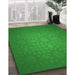 Patterned Green Rug in Family Room, pat312grn