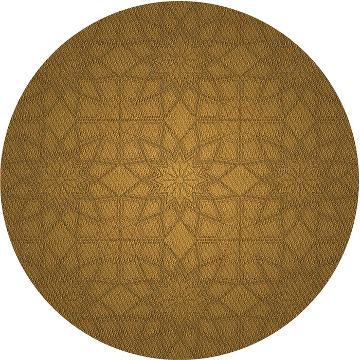 Square Patterned Dark Bronze Brown Rug, pat312org