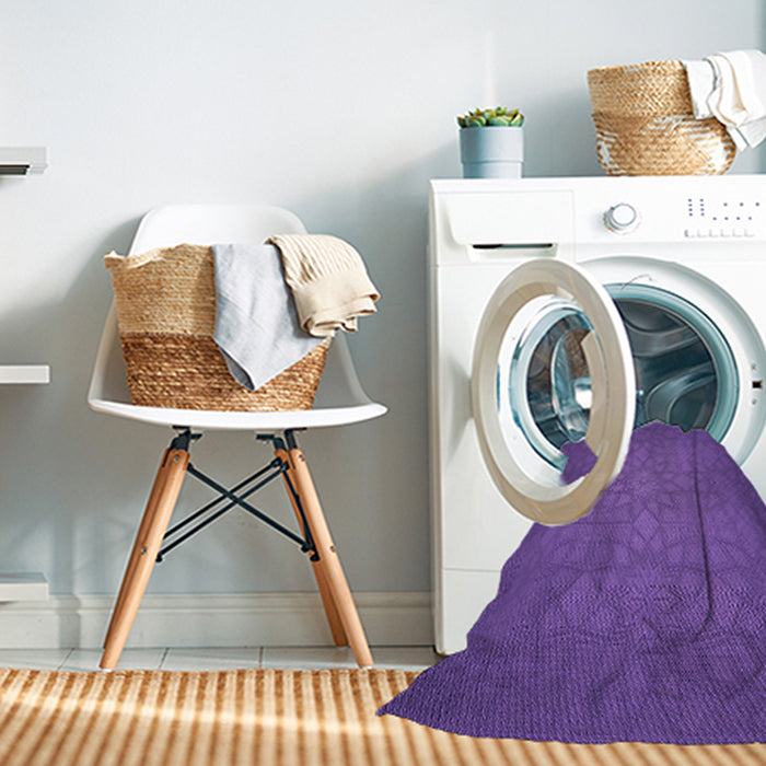 Machine Washable Transitional Amethyst Purple Rug in a Washing Machine, wshpat312pur