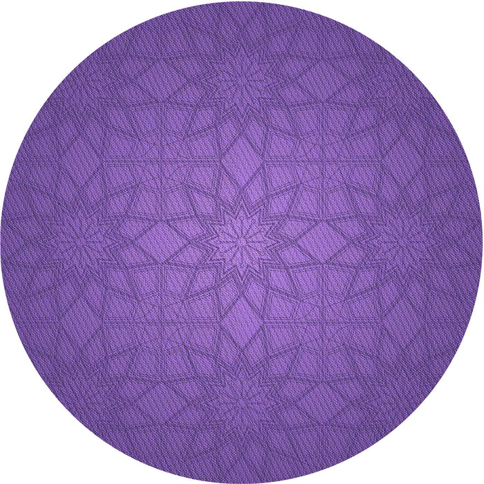 Square Machine Washable Transitional Amethyst Purple Rug in a Living Room, wshpat312pur