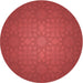 Square Machine Washable Transitional Red Rug in a Living Room, wshpat312rd