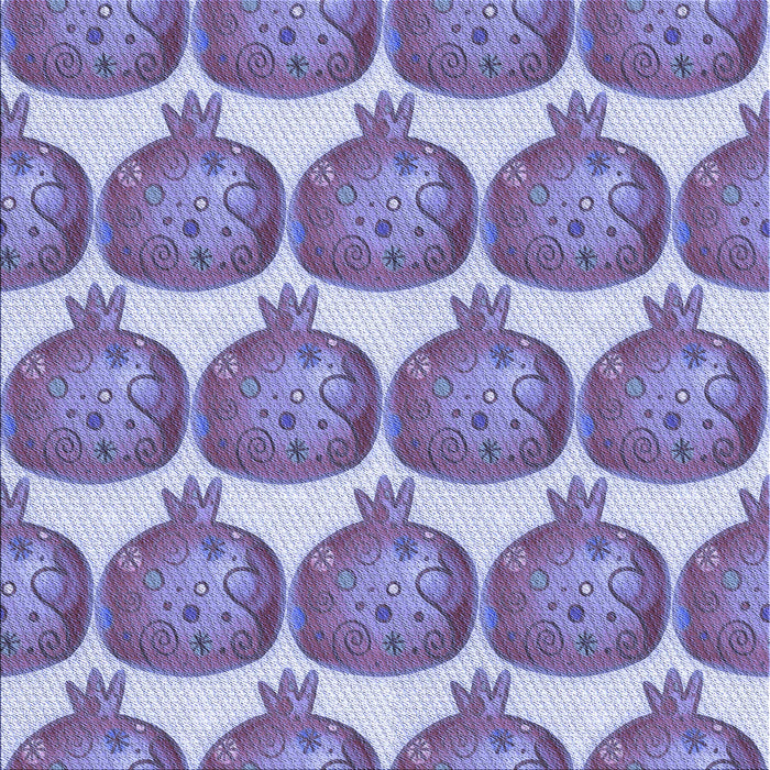 Round Patterned Blue Rug, pat3120blu